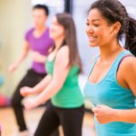 Dancing at a Fitness Class in the Gym