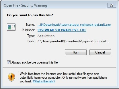 Open File Security Warning
