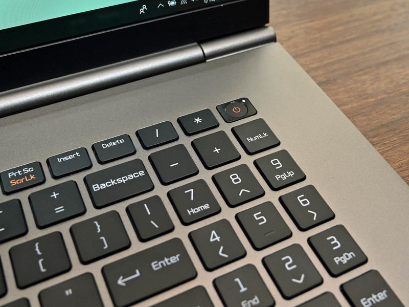 laptop with a numeric keypad